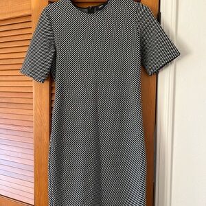 Vince Monochrome Patterned Midi Dress